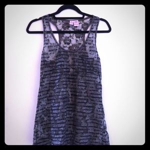 Love on a Hanger rose/stripe tank top